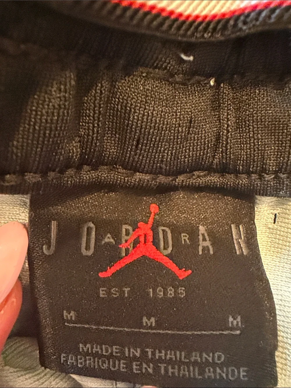 Jordan Light Blue Athletic Shorts with Black & White Trim Size Medium